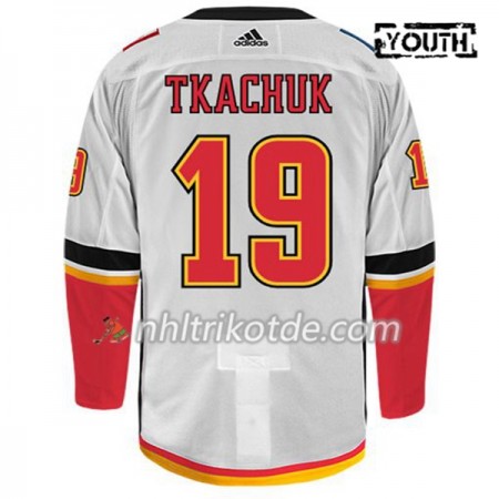 Calgary Flames Trikot MATTHEW TKACHUK 19 Adidas Weiß Authentic - Kinder